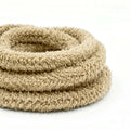 Lacets fluffy beige en peluche pour sneakers