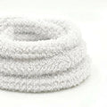 Lacets fluffy blanc en peluche pour sneakers