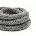 Lacets fluffy gris en peluche pour sneakers