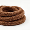 Lacets fluffy marron en peluche pour sneakers