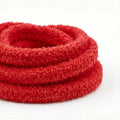 Lacets fluffy rouge en peluche pour sneakers