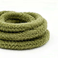 Lacets fluffy vert en peluche pour sneakers